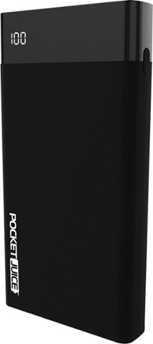  Tzumi - PocketJuice 10,000 mAh Portable Charger for Most USB-Enabled Devices - Black