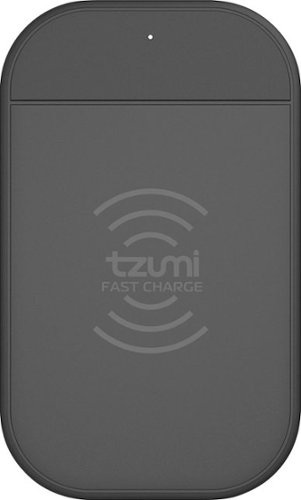 Tzumi - HyperCharge 10W Qi Certified Wireless Charging Pad for iPhone®/Android - Black-Front_Standard 