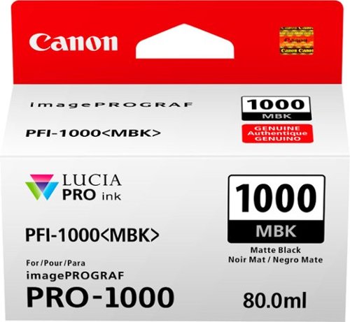 Canon - PFI-1000 Standard Capacity Ink Cartridge - Matte Black-Front_Standard 