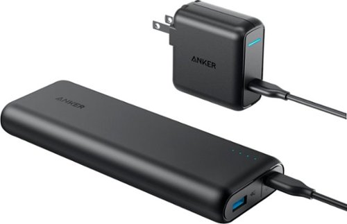 Anker - Power Delivery 20,100 mAh Portable Charger for Most USB-Enabled Devices - Black-Front_Standard 