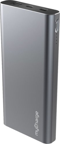 myCharge - RazorUltra 16,000 mAh Portable Charger for Most USB-Enabled Devices - Silver-Front_Standard 