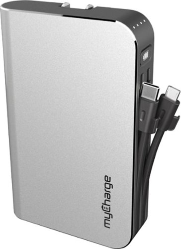  myCharge - HUBMAX-C 10,050 mAh Portable Charger - Silver