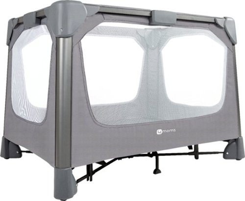 4moms - breeze GO Playard - Gray-Front_Standard 