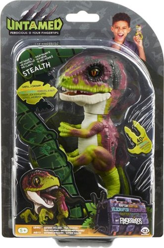  WowWee - Untamed Raptor by Fingerlings Stealth Velociraptor - Green
