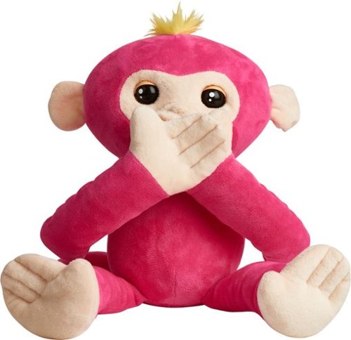  WowWee - Fingerlings HUGS BELLA - Friendly Interactive Plush Monkey Toy - Pink
