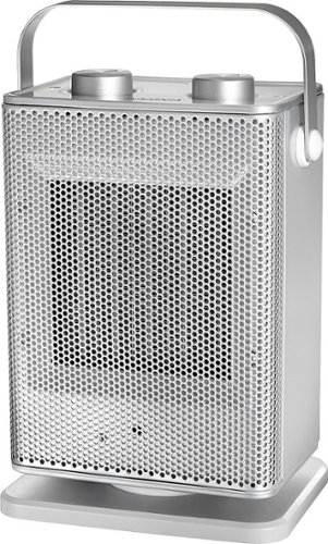Insignia™ - Oscillating Ceramic Heater - Silver-Front_Standard 