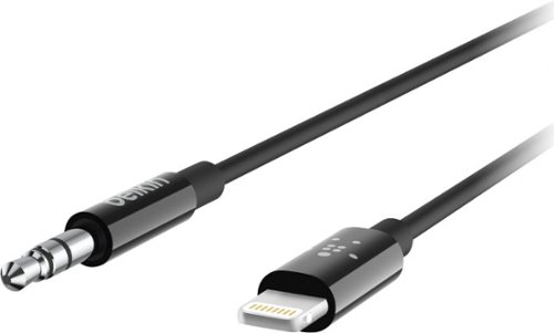  Belkin - 3' Lightning-to-3.5mm Audio Cable - Black
