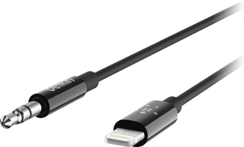 Belkin - 6' Lightning-to-3.5mm Audio Cable - Black-Front_Standard 