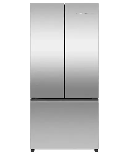 Front. Fisher & Paykel - 32 in. Wide 18 cu. Ft. French Door Refrigerator - Stainless Steel.
