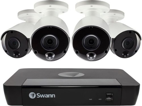 Swann - 7580 8-Channel, 4-Camera Indoor/Outdoor Wired 2TB NVR Surveillance System-Front_Standard 