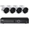 Lorex - 8-Channel, 4-Camera Indoor/Outdoor Wired 5MP 2TB NVR Surveillance System - Black/White-Front_Standard
