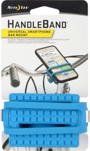Nite Ize - HandleBand Bike Holder for Mobile Phones - Bright Blue-Front_Standard 