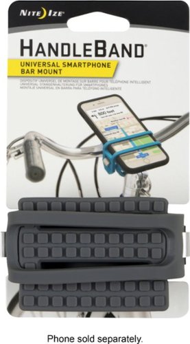 Nite Ize - HandleBand Bike Holder for Mobile Phones - Charcoal-Front_Standard 