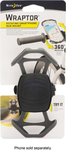 Nite Ize - Wraptor Bike Holder for Mobile Phones - Gray/Black