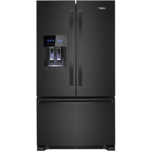 Whirlpool - 25 cu. ft. French Door Refrigerator with External Ice and Water Dispenser - Black