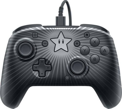  PDP - Faceoff Wired Pro Controller Star Mario Controller for Nintendo Switch - Black