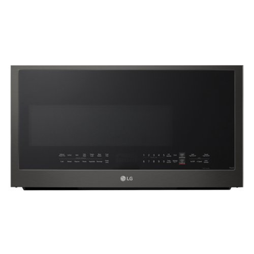 LG - 2.0 Cu. Ft. Over-the-Range Smart Microwave with Sensor Cooking and EasyClean - Black Stainless Steel-Front_Standard 