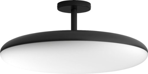 Philips - Hue White Ambiance Cher Dimmable LED Smart Semi-Flushmount Light - Black