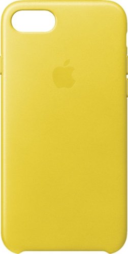 Apple - iPhone® 8/7 Leather Case - Spring Yellow-Front_Standard 