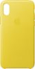 Apple - iPhone® X Leather Case - Spring Yellow-Front_Standard