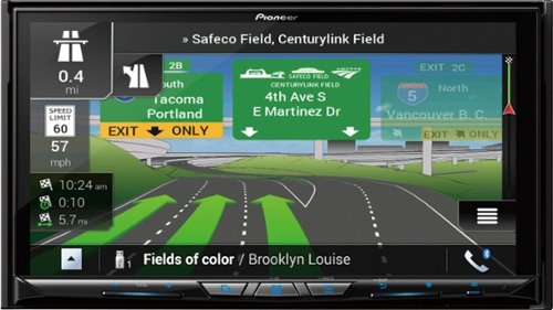 Pioneer - 7" - Android Auto/Apple® CarPlay - Built-in Navigation - Bluetooth - In-Dash DVD Receiver - Black-Front_Standard 