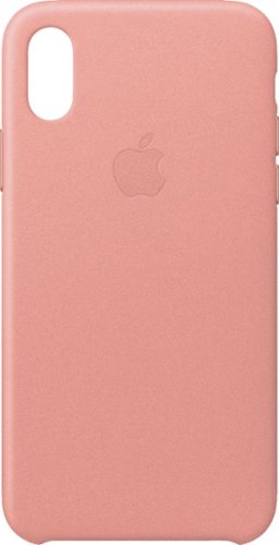 Apple - iPhone® X Leather Case - Soft Pink-Front_Standard 