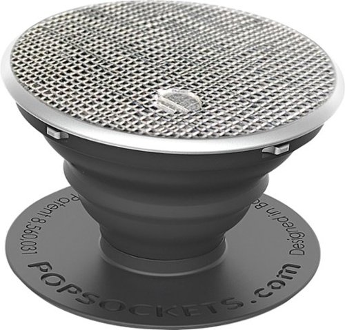 PopSockets - Finger Grip/Kickstand for Mobile Phones - Silver-Front_Standard 