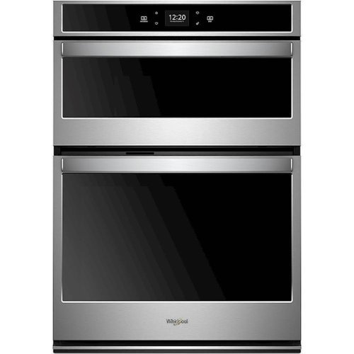 Whirlpool - 30" Single Electric Wall Oven with Built-In Microwave - Stainless Steel