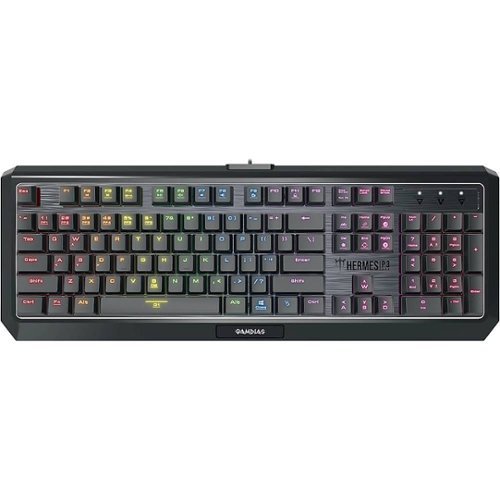 HERMES P3 RGB Wired Gaming Mechanical Gamdias Brown Switch Keyboard with RGB Back Lighting - Black