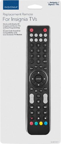 Insignia™ Replacement Remote for Insignia and Dynex TVs - Black SHOP ONLINE