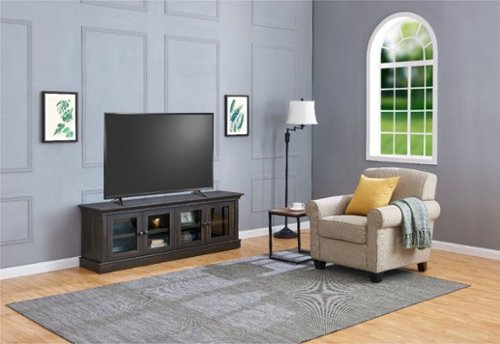 Insignia™ - TV Cabinet for Most Flat-Panel TVs Up to 75 - Brown