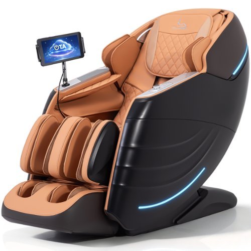 MassaMax - MD328 OTA Update Massage Chair,Full Body Zero Gravity, APP Control ,Heat & Foot rollers Massage - Brown-Front_Standard 