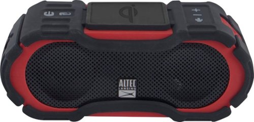 Altec Lansing - BoomJacket Jolt Portable Bluetooth Speaker - Torch Red-Front_Standard 