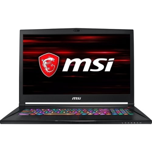 MSI - 17.3" Gaming Laptop - Intel Core i7 - 16GB Memory - NVIDIA GeForce GTX 1070 - 2TB Hard Drive + 256GB Solid State Drive - Aluminum Black-Front_Standard 