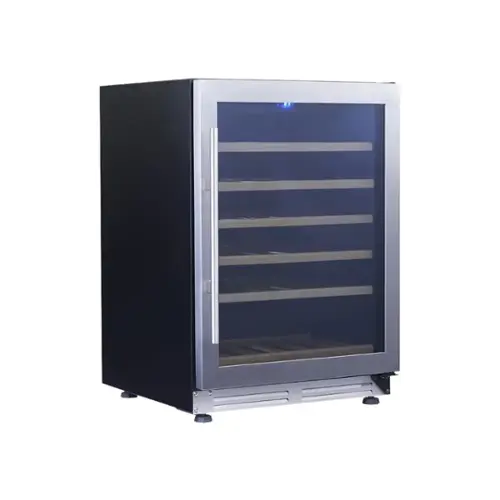 Front. Avanti - Designer Series 51-Bottle Wine Cooler - Stainless steel.