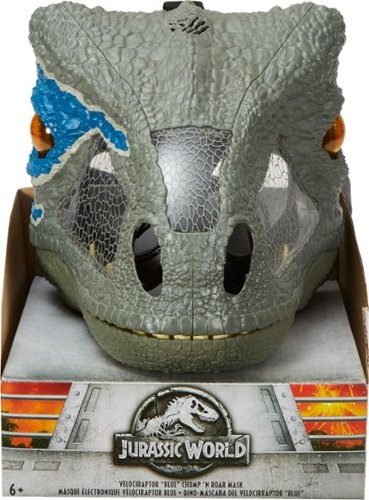  Jurassic World - Chomp 'n Roar Mask Velociraptor "Blue" - Gray/White/Blue