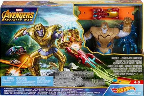  Hot Wheels - Marvel Avengers vs Thanos Showdown Play Set - Green/Orange/Gold/Gray