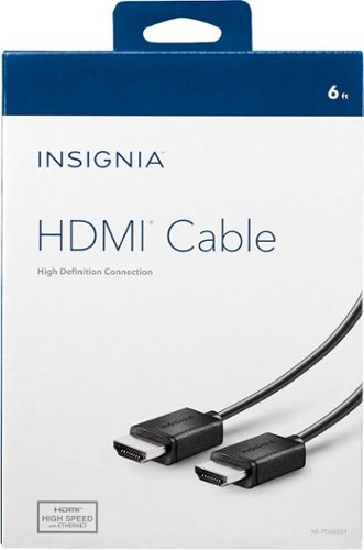 Insignia™ 6' HDMI Cable - Matte Black WORLDWIDE DELIVERY
