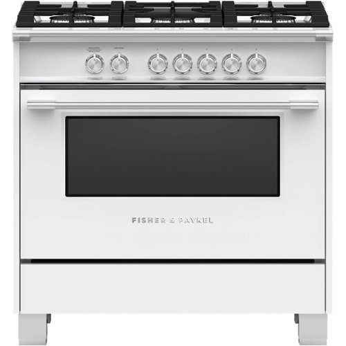 Fisher & Paykel - 4.9 Cu. Ft. Freestanding Gas Convection Range - White