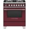 Fisher & Paykel - 2.9 Cu. Ft. Self-Cleaning Freestanding Dual Fuel Convection Range - Red-Front_Standard