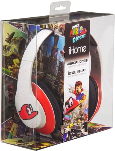 KIDdesigns eKids Mario Co Branded Headphones - White GLOBAL SHIPPING