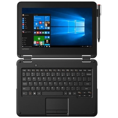  Lenovo - 300e 2-in-1 11.6&quot; Touch-Screen Laptop - Intel Celeron - 4GB Memory - 64GB eMMC Flash Memory - Black
