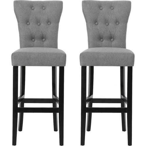 Noble House - Rockland Barstools (Set of 2) - Gray-Front_Standard 