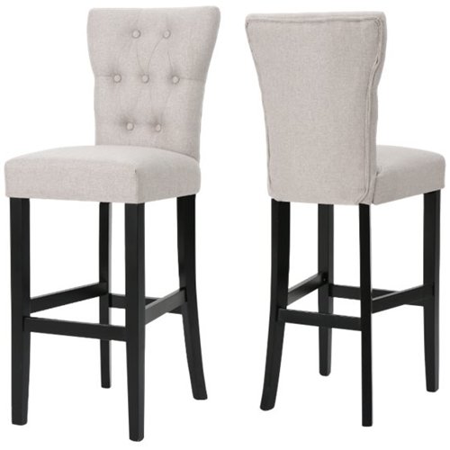 Noble House - Rockland Barstools (Set of 2) - Wheat-Front_Standard 