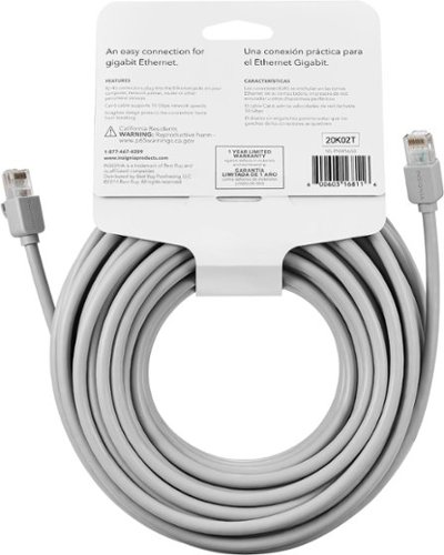 Insignia™ - 50' Cat-6 Ethernet Cable - Gray-Alt_View_Standard_11