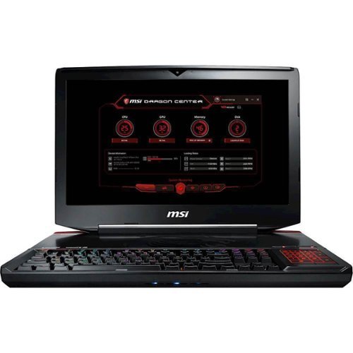 MSI - GT Series Titan 18.4" Gaming Laptop - Intel Core i7 - 32GB Memory - Dual NVIDIA GeForce GTX 1080 - 1TB HDD + 1.024TB SSD - Aluminum Black-Front_Standard 