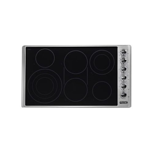 Viking - Professional 5 Series 36" Electric Cooktop - Stainless steel/black glass