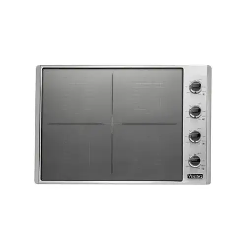 Front. Viking - Professional 5 Series 30" Electric Induction Cooktop - Stainless Steel/Transmetallic Glass.