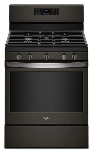 Whirlpool - 5.0 Cu. Ft. Self-Cleaning Freestanding Gas Convection Range - Black stainless steel
