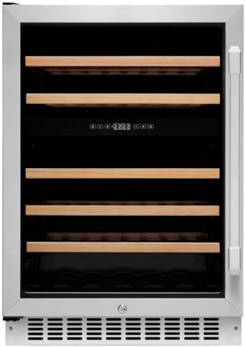 Dacor - 46-Bottle Built-In Dual Zone Wine Cooler, Handle Sold Separately - Stainless Steel